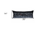 35" Black St Michael's Nighttime Skyline Lumbar Decorative Pillow - Homeroots