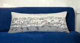 35" White St Michael's Daylight Skyline Lumbar Decorative Pillow - Homeroots