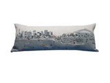 35" White Sydney Daylight Skyline Lumbar Decorative Pillow - Homeroots