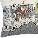 35" White Tulsa Daylight Skyline Lumbar Decorative Pillow - Homeroots - Flyclothing LLC