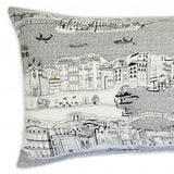 35" White Venice Daylight Skyline Lumbar Decorative Pillow - Homeroots