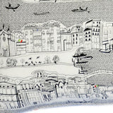 35" White Venice Daylight Skyline Lumbar Decorative Pillow