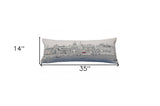 35" White Washington DC Daylight Skyline Lumbar Decorative Pillow - Homeroots - Flyclothing LLC