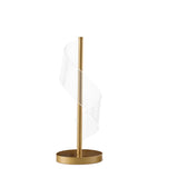 19" Gold Modern Swirl Metal and Acrylic LED Table Lamp - Homeroots - Flyclothing LLC