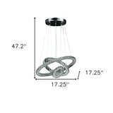 Silver Metal and Crystals LED Dimmable Chandelier - Homeroots - Flyclothing LLC