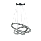 Silver Metal and Crystals LED Dimmable Chandelier - Homeroots - Flyclothing LLC