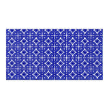 2' X 4' Cobalt Blue And White Geometric Washable Non Skid Area Rug - Homeroots - Flyclothing LLC