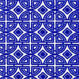 2' X 4' Cobalt Blue And White Geometric Washable Non Skid Area Rug - Homeroots - Flyclothing LLC
