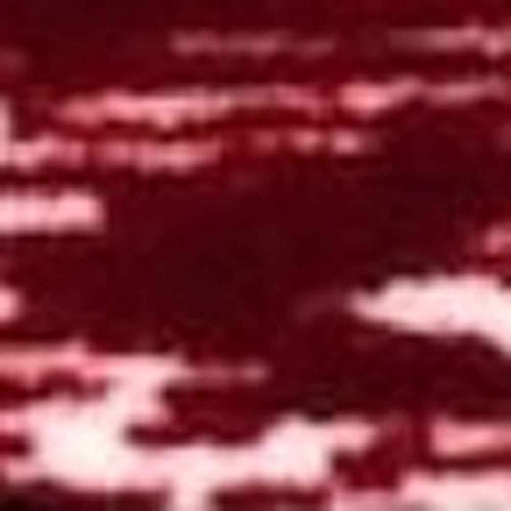 2' X 3' Red and White Ikat Printed Washable Non Skid Area Rug - Homeroots - Flyclothing LLC