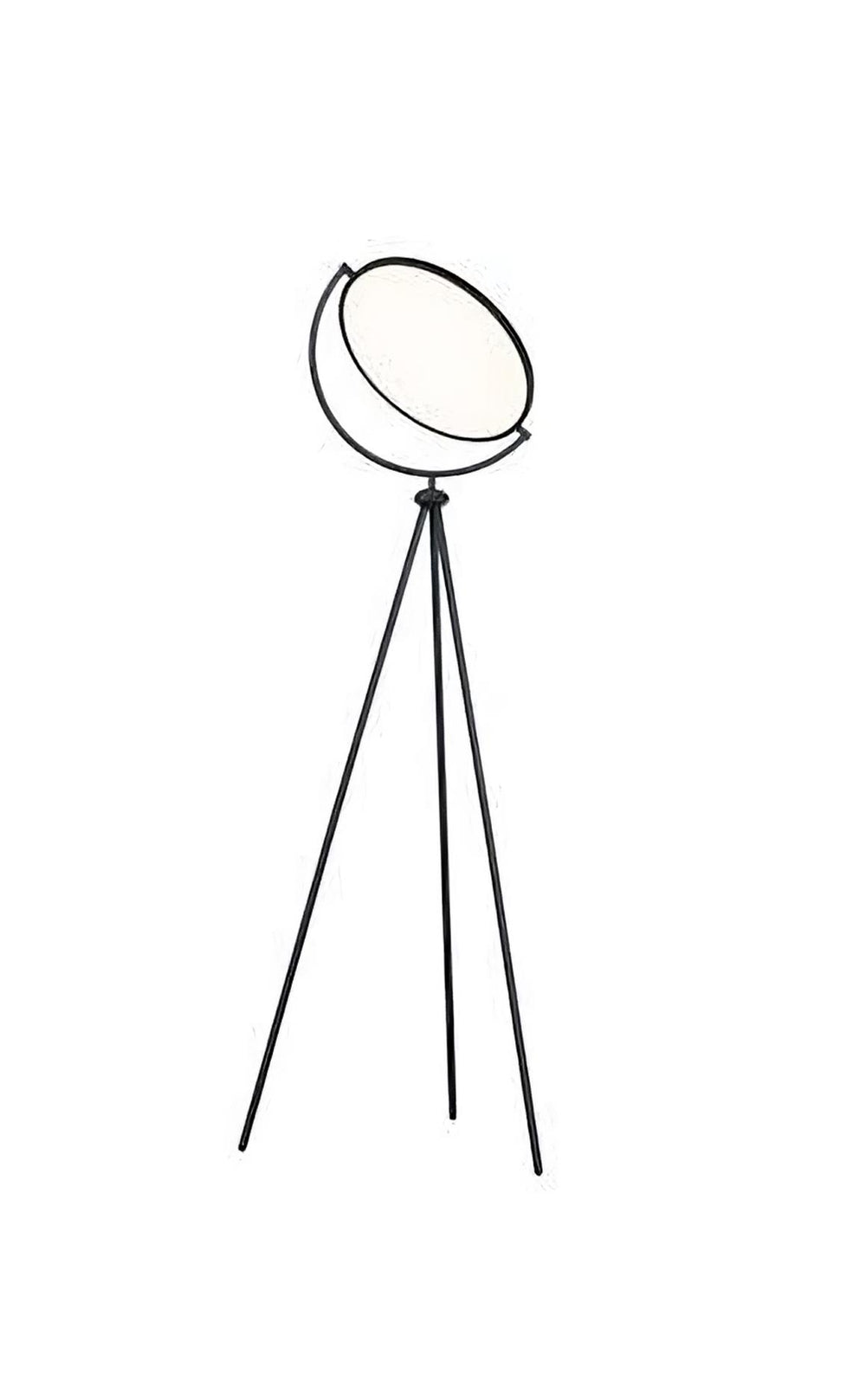 60" Black LED Tripod Floor Lamp With Black Metal Novelty Shade - Homeroots - Flyclothing LLC