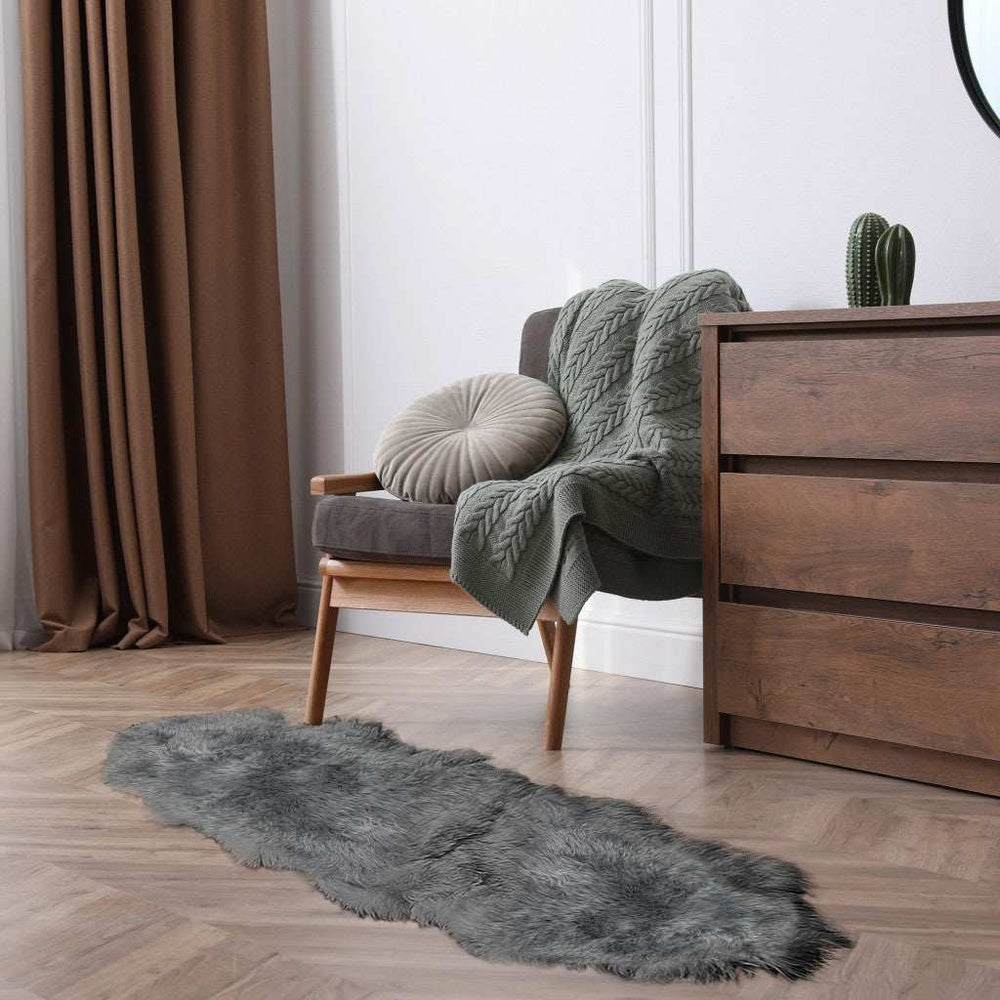 2' X 6' Dark Gray New Zealand Lambs Wool Handmade Area Rug - Homeroots - Flyclothing LLC