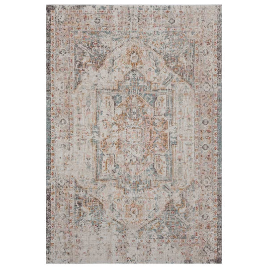 5' X 8' Beige Abstract Stain Resistant Indoor Outdoor Area Rug - Homeroots - Flyclothing LLC