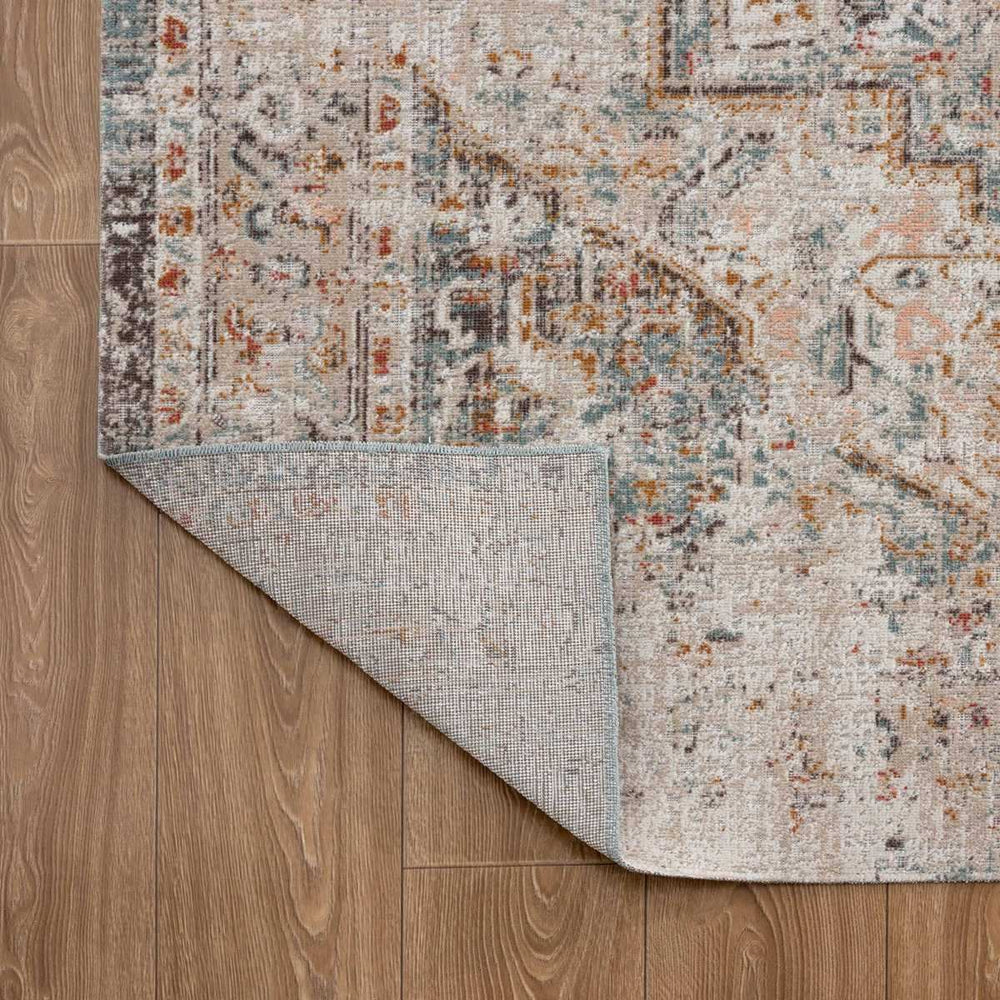 5' X 8' Beige Abstract Stain Resistant Indoor Outdoor Area Rug - Homeroots - Flyclothing LLC