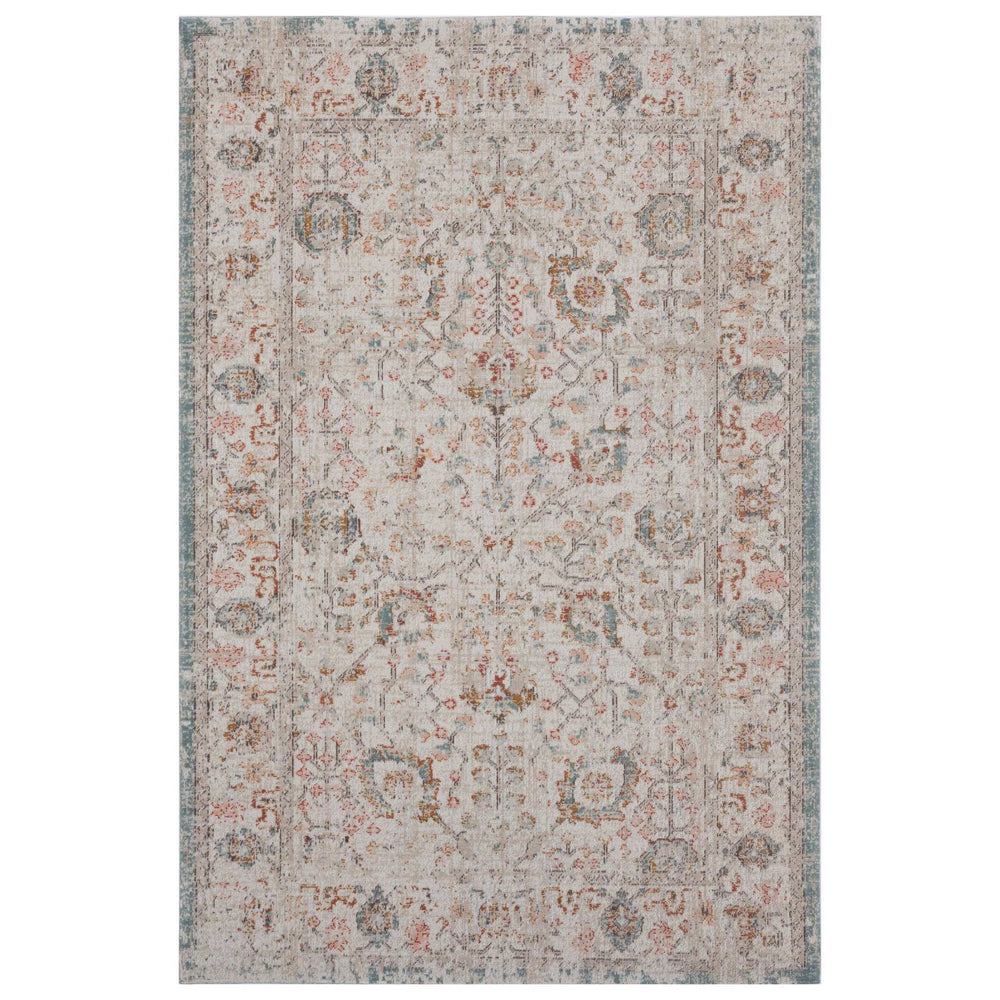 8' X 10' Beige Floral Stain Resistant Indoor Outdoor Area Rug - Homeroots - Flyclothing LLC
