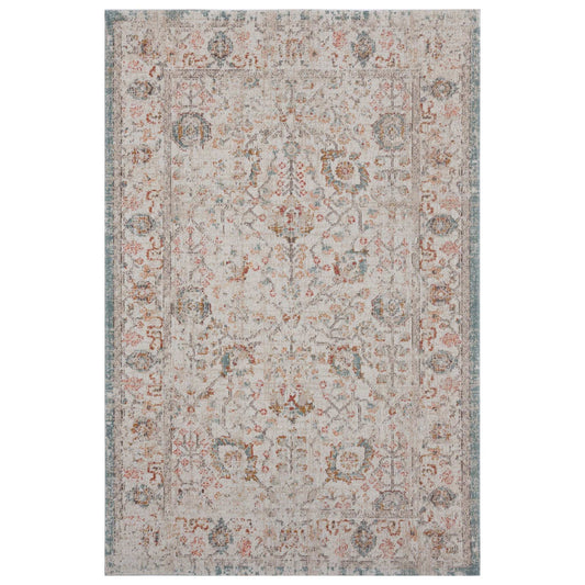 8' X 10' Beige Floral Stain Resistant Indoor Outdoor Area Rug - Homeroots - Flyclothing LLC