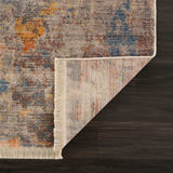 5' X 8' Gray Beige Blue And Yellow Abstract Power Loom Distressed Stain Resistant Area Rug - Homeroots - Flyclothing LLC