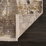 5' X 8' Gray And Ivory Abstract Power Loom Distressed Stain Resistant Area Rug - Homeroots - Flyclothing LLC