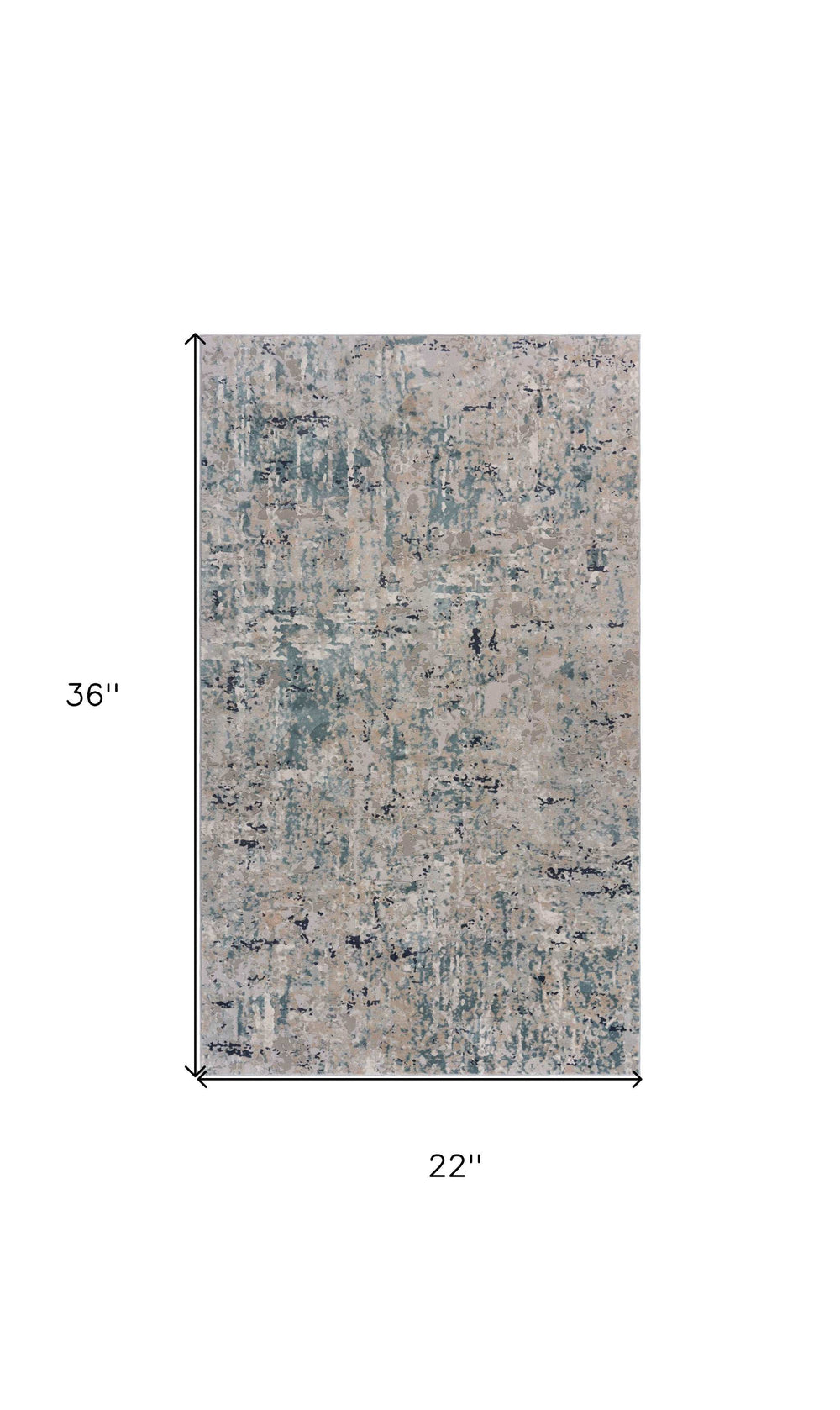 2' X 3' Gray Blue Taupe And Cream Abstract Distressed Stain Resistant Area Rug - Homeroots - Flyclothing LLC
