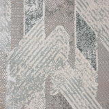 2' X 3' Gray Blue And Cream Geometric Distressed Stain Resistant Area Rug - Homeroots - Flyclothing LLC