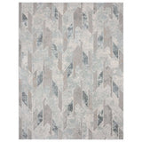 9' X 12' Gray Blue And Cream Geometric Distressed Stain Resistant Area Rug - Homeroots - Flyclothing LLC