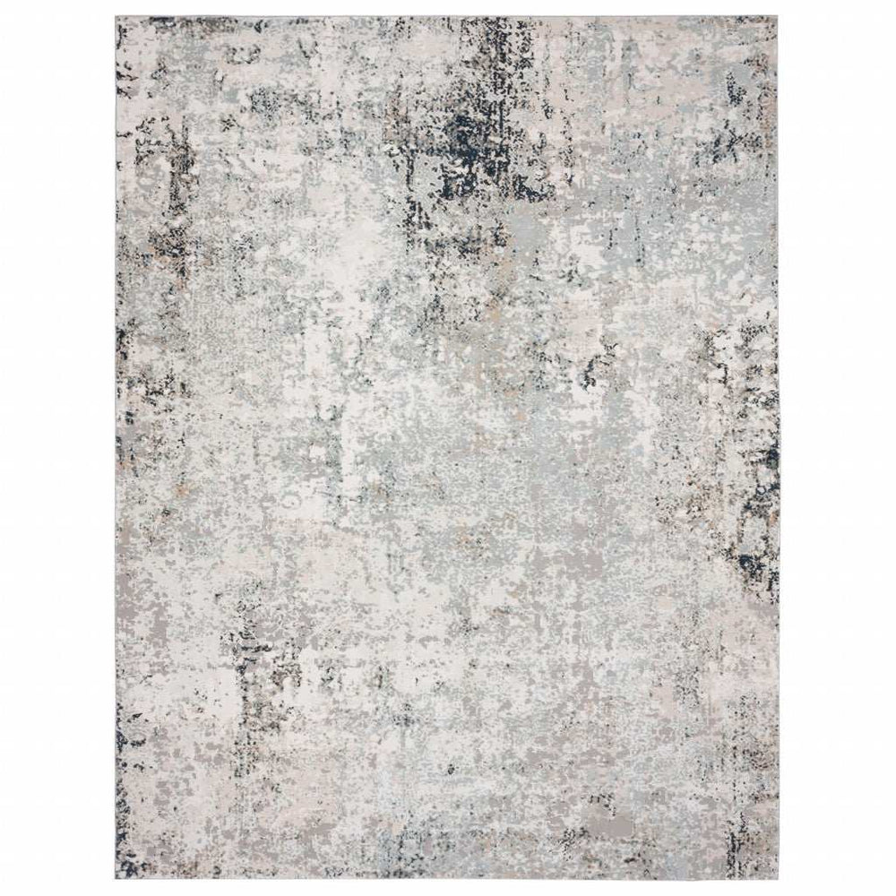 2' X 3' Gray Cream And Taupe Abstract Distressed Stain Resistant Area Rug - Homeroots - Flyclothing LLC