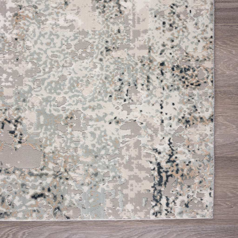 2' X 3' Gray Cream And Taupe Abstract Distressed Stain Resistant Area Rug - Homeroots - Flyclothing LLC