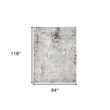 8' X 10' Gray Cream And Taupe Abstract Stain Resistant Area Rug - Homeroots - Flyclothing LLC