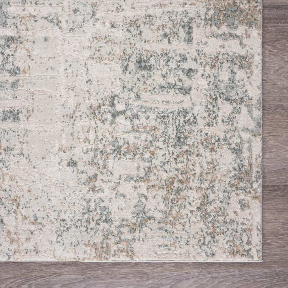 2' X 3' Gray Blue Taupe And Cream Abstract Distressed Stain Resistant Area Rug - Homeroots - Flyclothing LLC