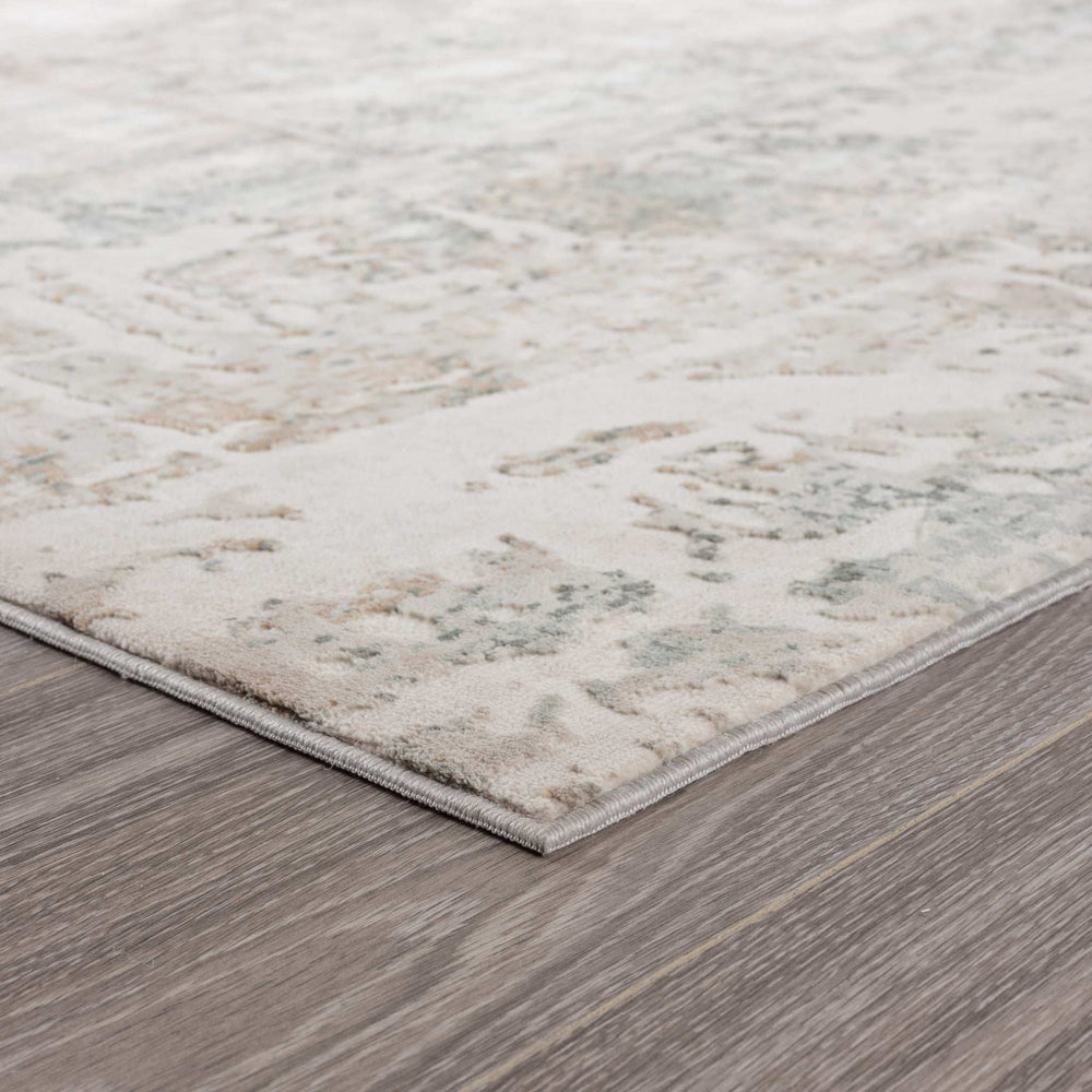 2' X 3' Gray Blue Taupe And Cream Abstract Distressed Stain Resistant Area Rug - Homeroots - Flyclothing LLC