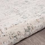 2' X 3' Gray Blue Taupe And Cream Abstract Distressed Stain Resistant Area Rug - Homeroots - Flyclothing LLC