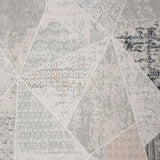9' X 12' Gray Blue Taupe And Cream Geometric Distressed Stain Resistant Area Rug - Homeroots - Flyclothing LLC