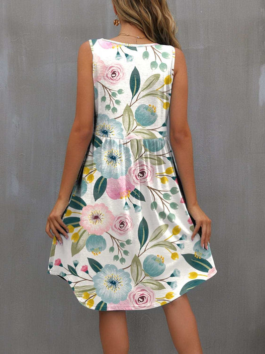 FAM-FAM Round Neck Wide Strap Mini Dress - Trendsi - Flyclothing LLC