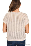 Zenana Viscose American Flag Openwork Knit Top - Trendsi - Flyclothing LLC