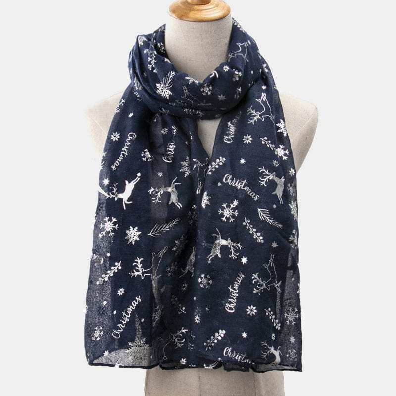 Christmas Element Polyester Scarf - Trendsi - Flyclothing LLC
