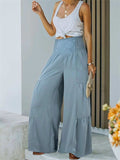 Smocked High Waist Pants - Trendsi - Flyclothing LLC