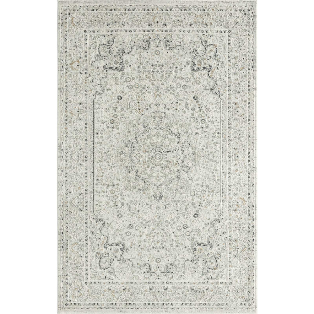 2' X 3' Ivory Gray And Taupe Floral Stain Resistant Area Rug - Homeroots - Flyclothing LLC