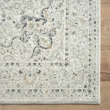 9' X 12' Ivory Gray And Taupe Floral Power Loom Stain Resistant Area Rug - Homeroots - Flyclothing LLC
