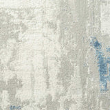 8' X 10' Ivory Gray And Blue Abstract Power Loom Stain Resistant Area Rug - Homeroots - Flyclothing LLC