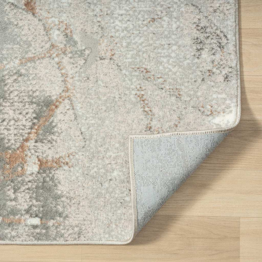 5' X 7' Beige Gray And Brown Abstract Stain Resistant Area Rug - Homeroots - Flyclothing LLC