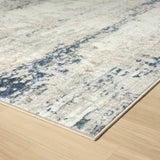 5' X 7' Beige Cream Blue And Gray Abstract Stain Resistant Area Rug - Homeroots - Flyclothing LLC