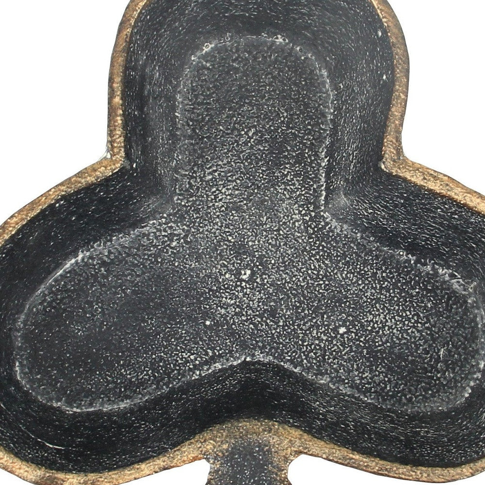 6" Black and Gold Club Cast Iron Vanity Tray - Homeroots - Flyclothing LLC