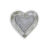 7" Silver Heart Cast Iron Handmade Vanity Tray - Homeroots - Flyclothing LLC