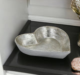 7" Silver Heart Cast Iron Handmade Vanity Tray - Homeroots - Flyclothing LLC