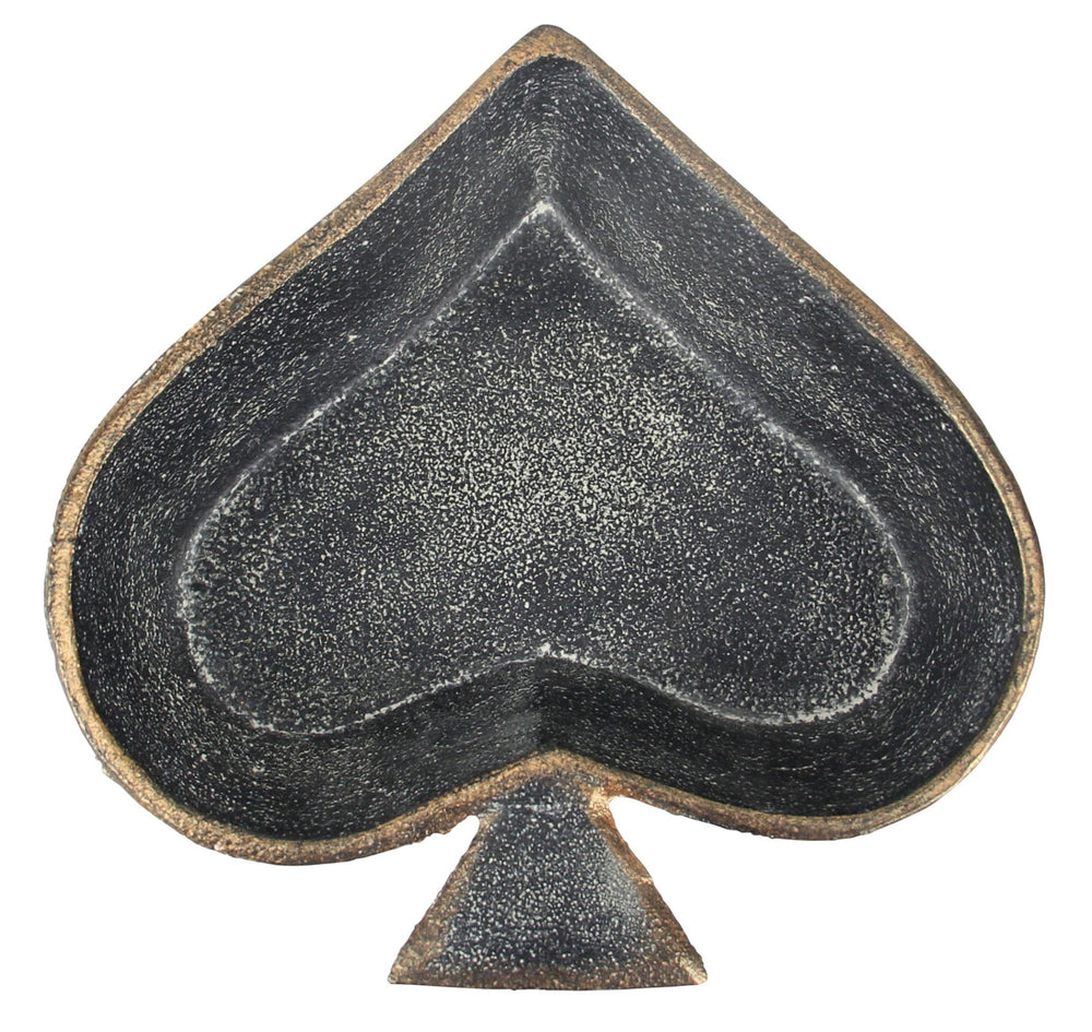 6" Black Novelty Cast Iron Handmade Vanity Tray - Homeroots - Flyclothing LLC