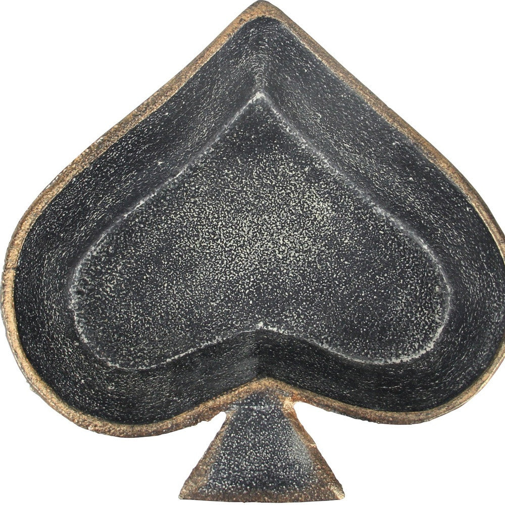 6" Black Novelty Cast Iron Handmade Vanity Tray - Homeroots - Flyclothing LLC