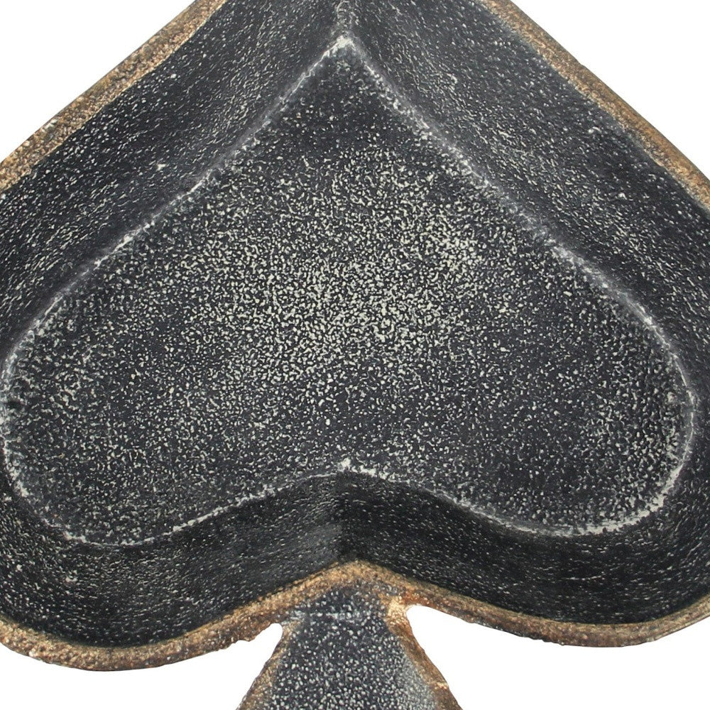 6" Black Novelty Cast Iron Handmade Vanity Tray - Homeroots - Flyclothing LLC