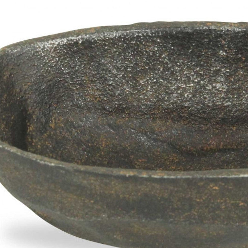 2" Bronze Iron Tabletop Dish Candle Holder - Homeroots - Flyclothing LLC