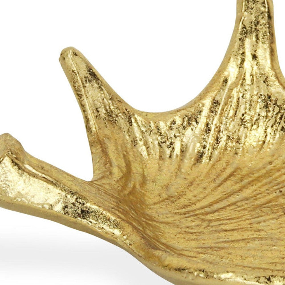 10" Gold Antler Cast Iron Vanity Tray - Homeroots - Flyclothing LLC