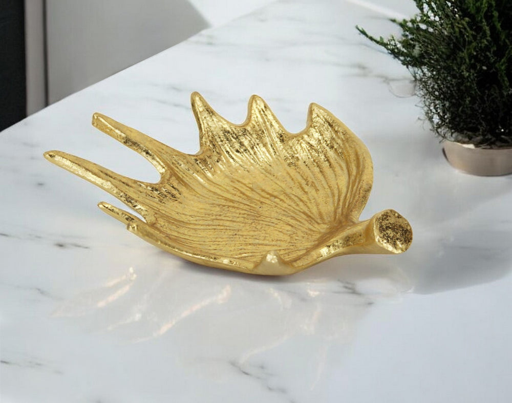 10" Gold Antler Cast Iron Vanity Tray - Homeroots - Flyclothing LLC