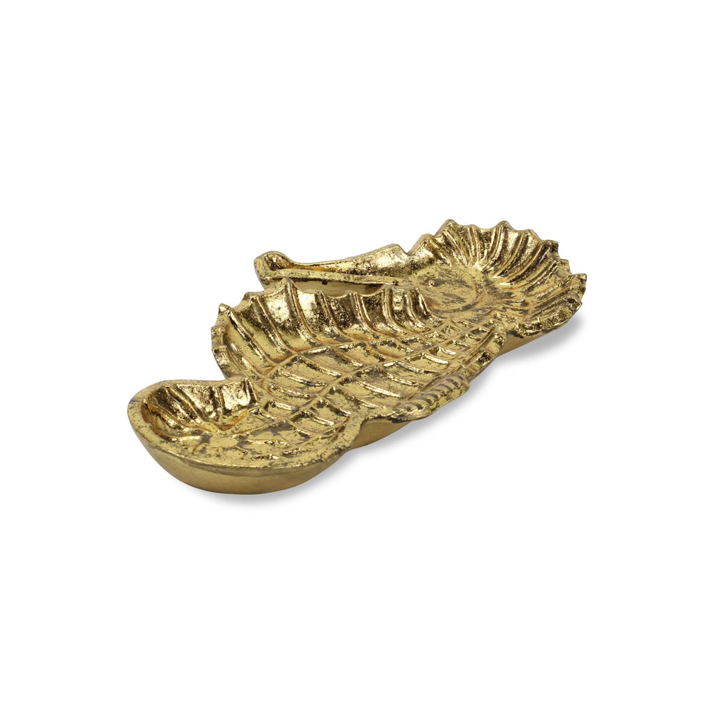 10" Gold Sea Horse Cast Iron Vanity Tray - Homeroots - Flyclothing LLC